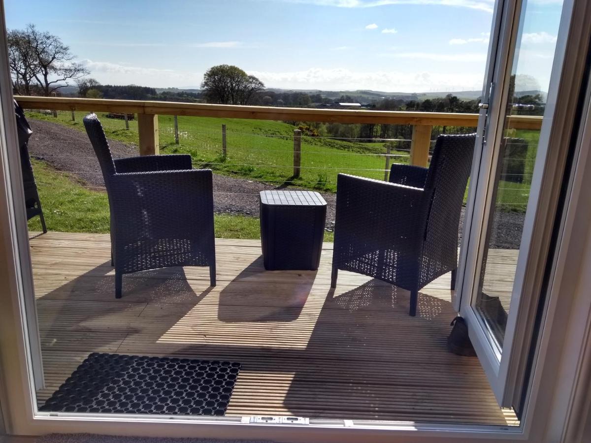 Cleeves Cabins Ailsa Luxury Lodge With Hot Tub Dalry  Екстериор снимка