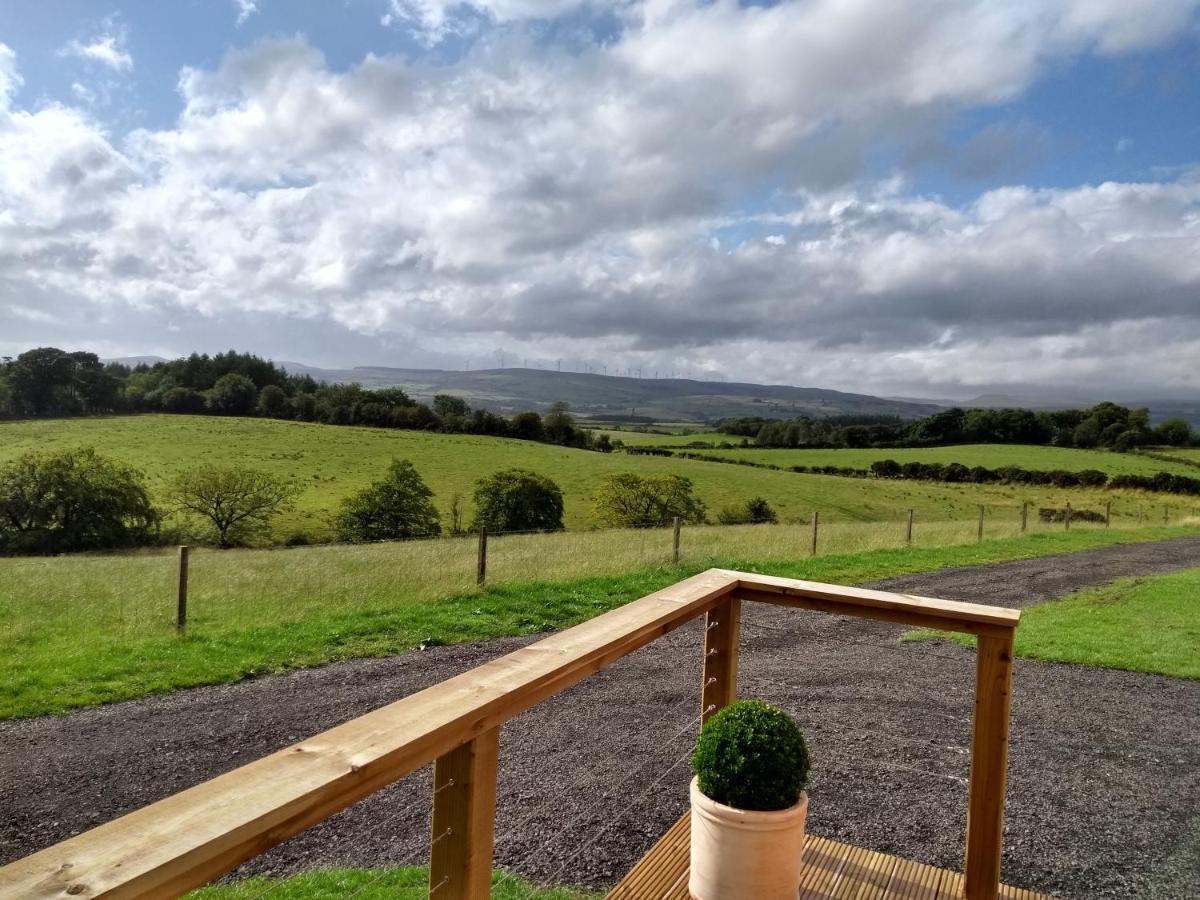 Cleeves Cabins Ailsa Luxury Lodge With Hot Tub Dalry  Екстериор снимка